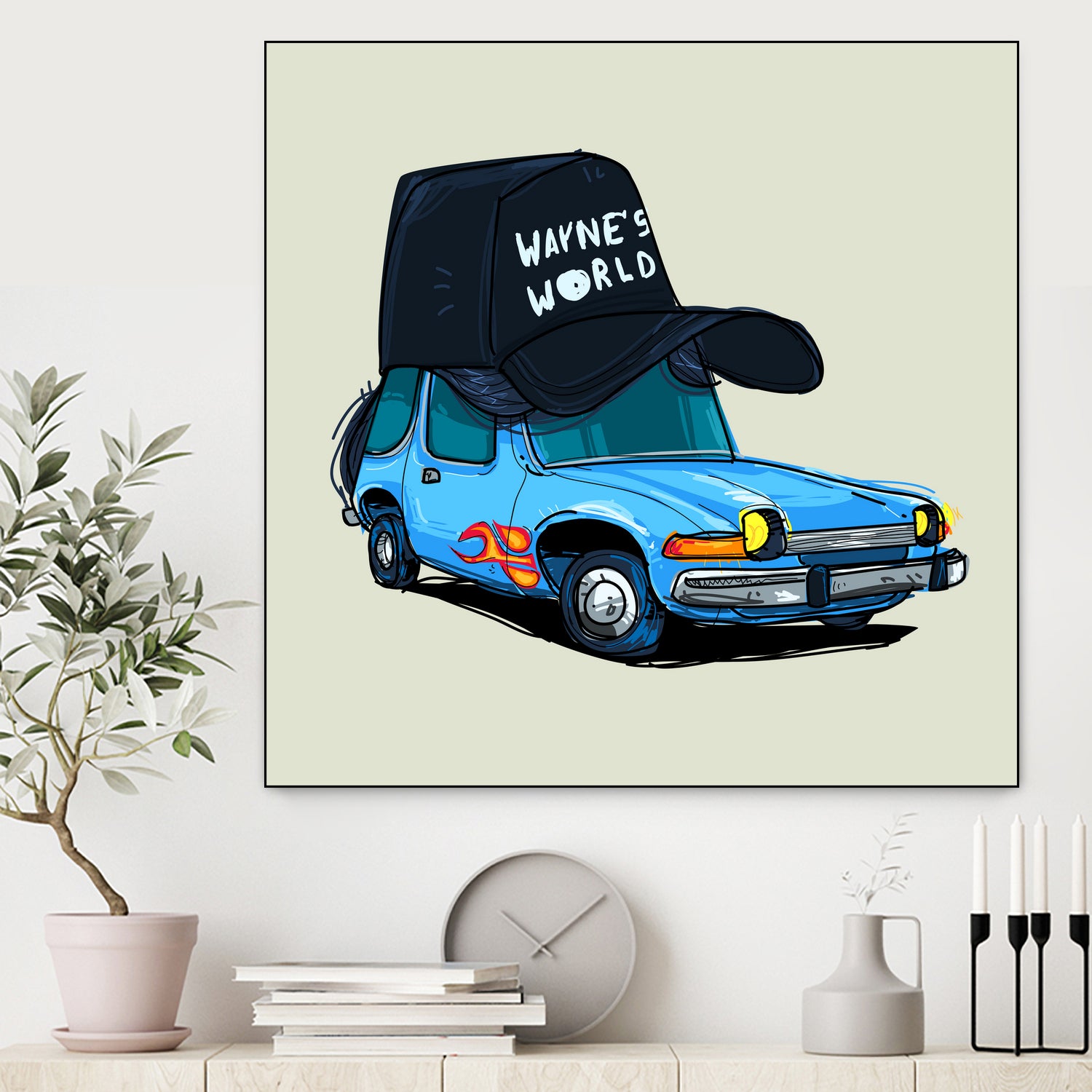 rideOrama wayne´s World by Camilo Suarez on GIANT ART - blue digital painting