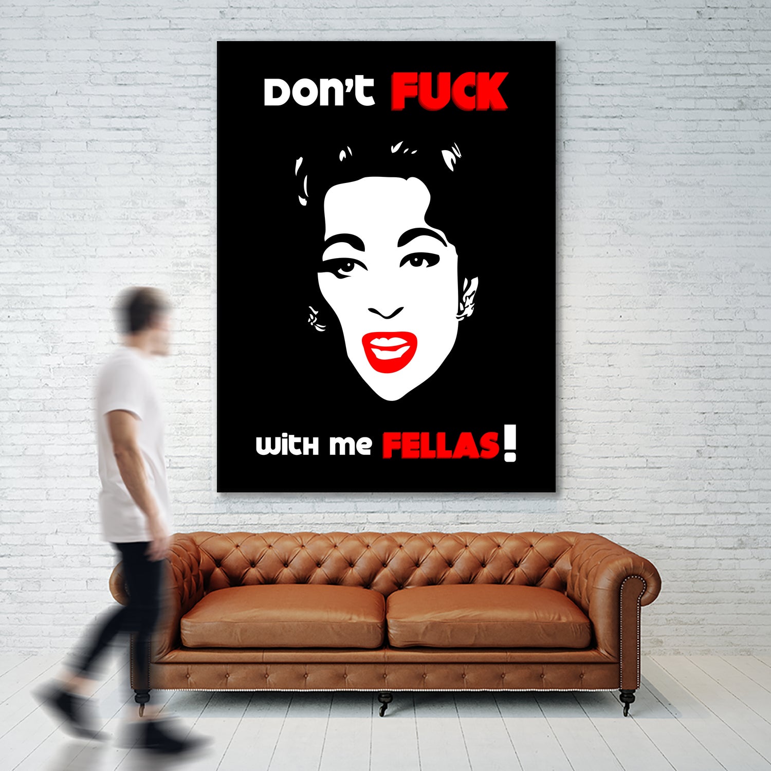 Mommie Dearest | Don't Fuck with me Fellas | Pop Art by William Cuccio on GIANT ART - black digital painting