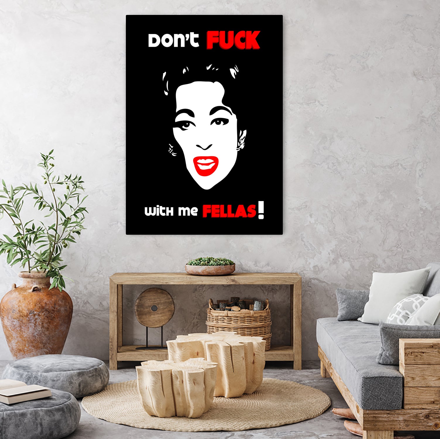 Mommie Dearest | Don't Fuck with me Fellas | Pop Art by William Cuccio on GIANT ART - black digital painting