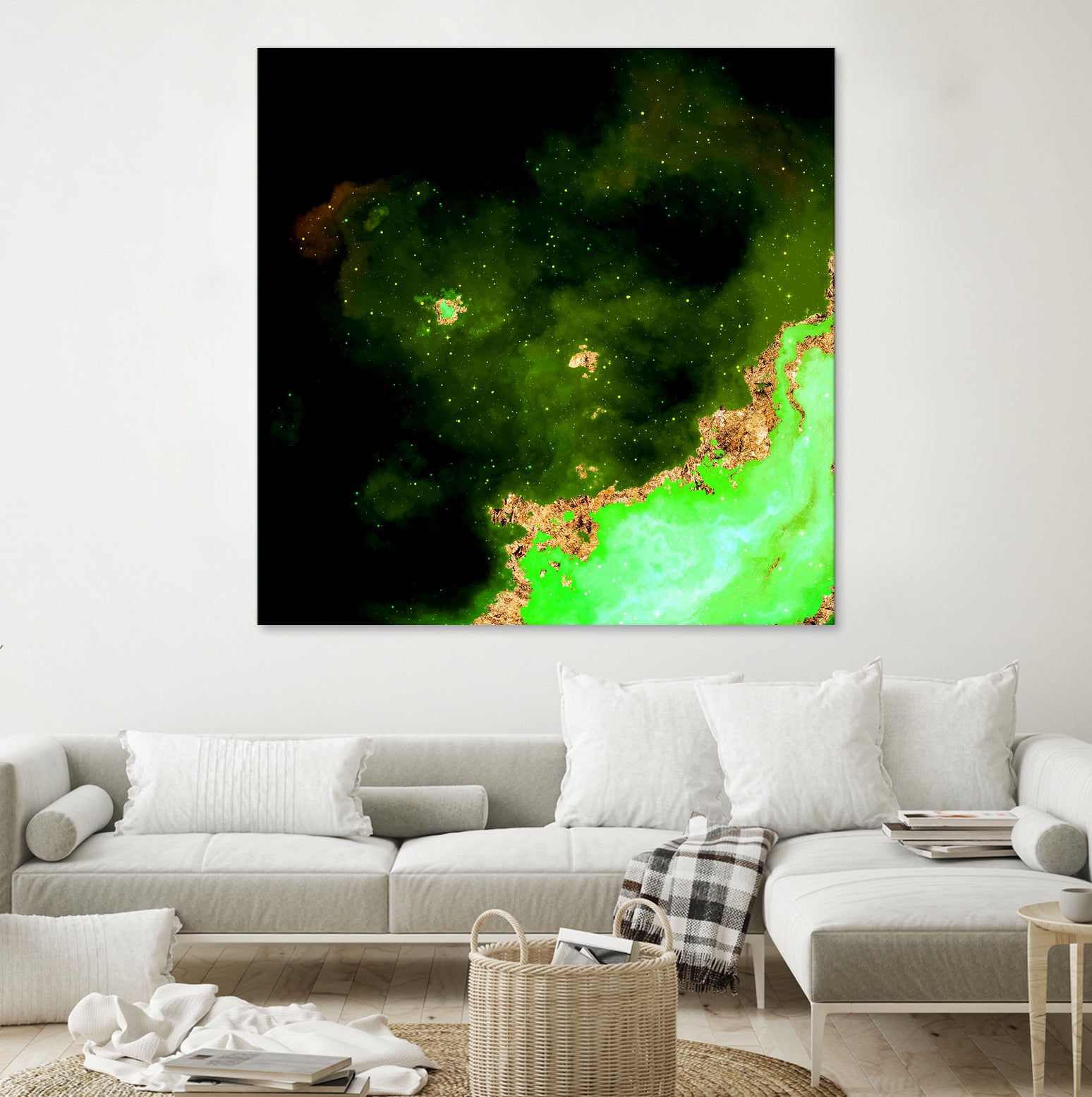 100 Nebulas in Space 028 by Raul Andre Petrasanta on GIANT ART - green digital painting