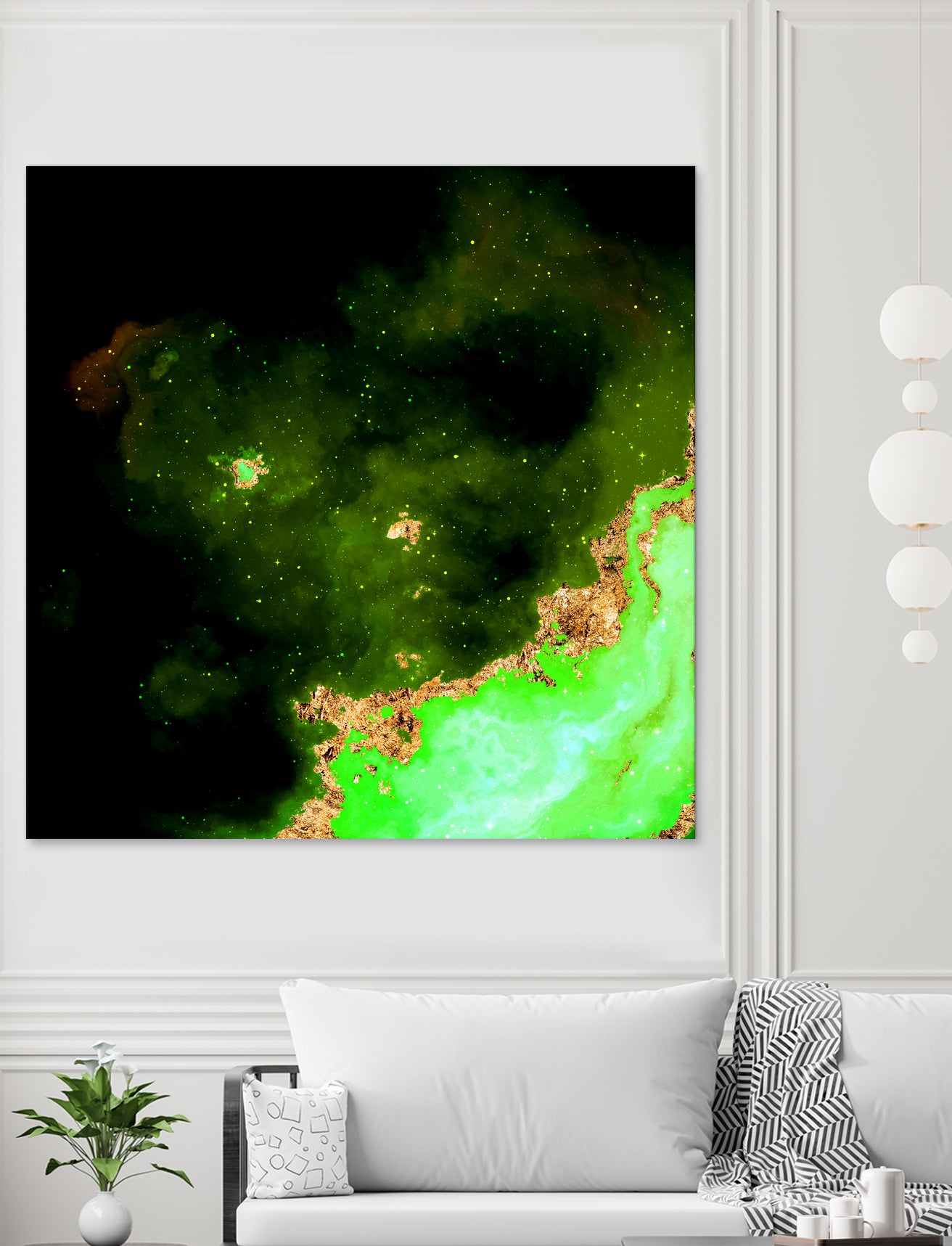 100 Nebulas in Space 028 by Raul Andre Petrasanta on GIANT ART - green digital painting