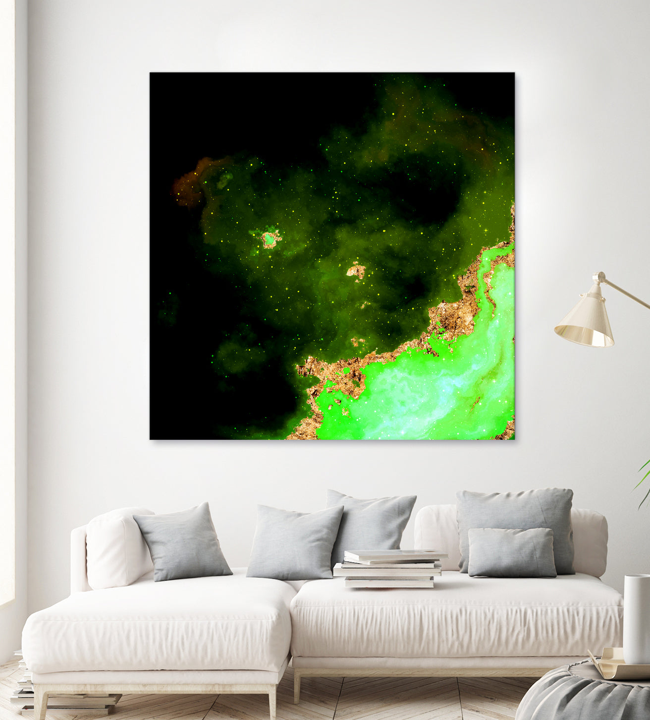 100 Nebulas in Space 028 by Raul Andre Petrasanta on GIANT ART - green digital painting