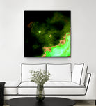 100 Nebulas in Space 028 by Raul Andre Petrasanta on GIANT ART - green digital painting