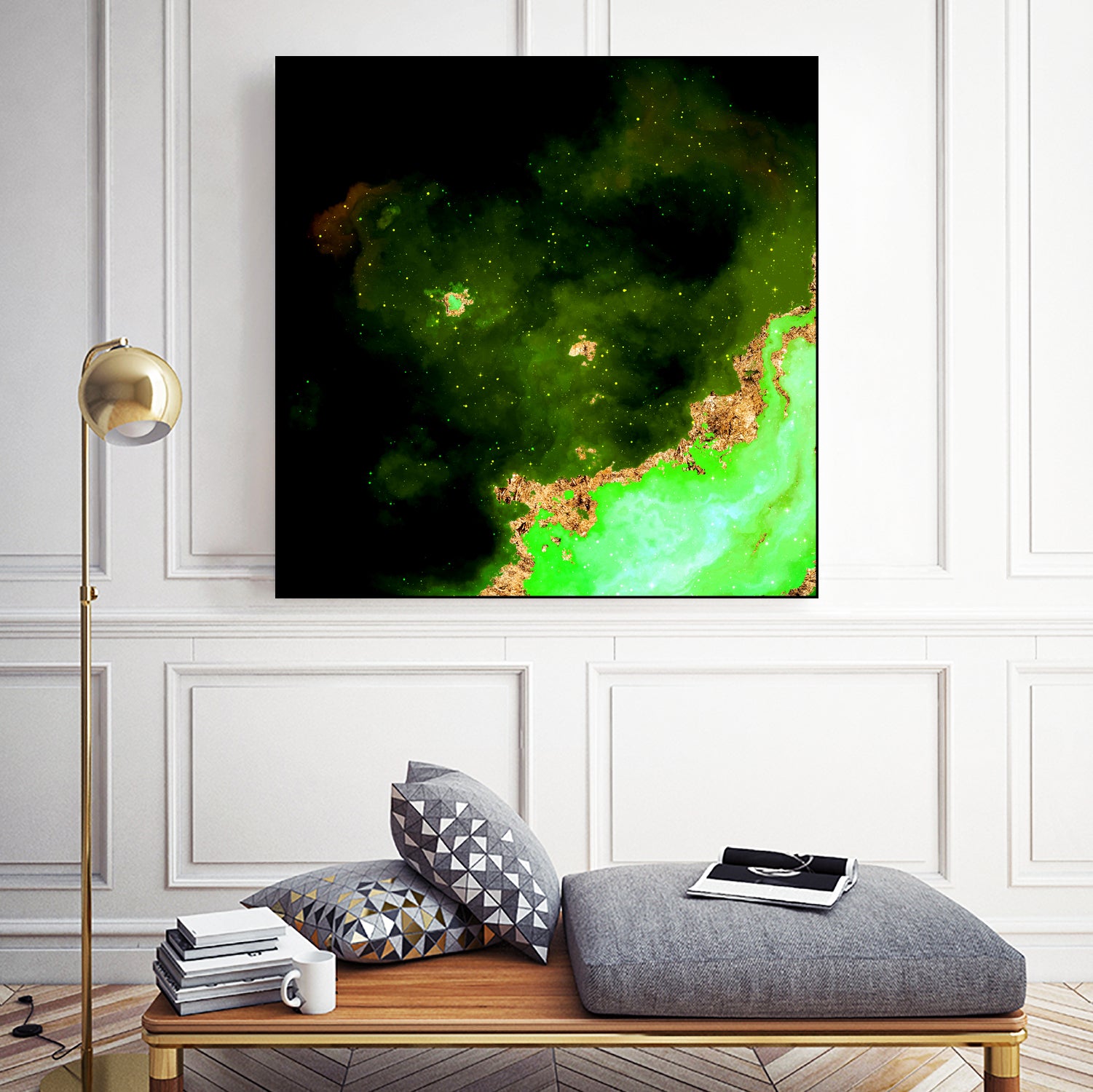 100 Nebulas in Space 028 by Raul Andre Petrasanta on GIANT ART - green digital painting