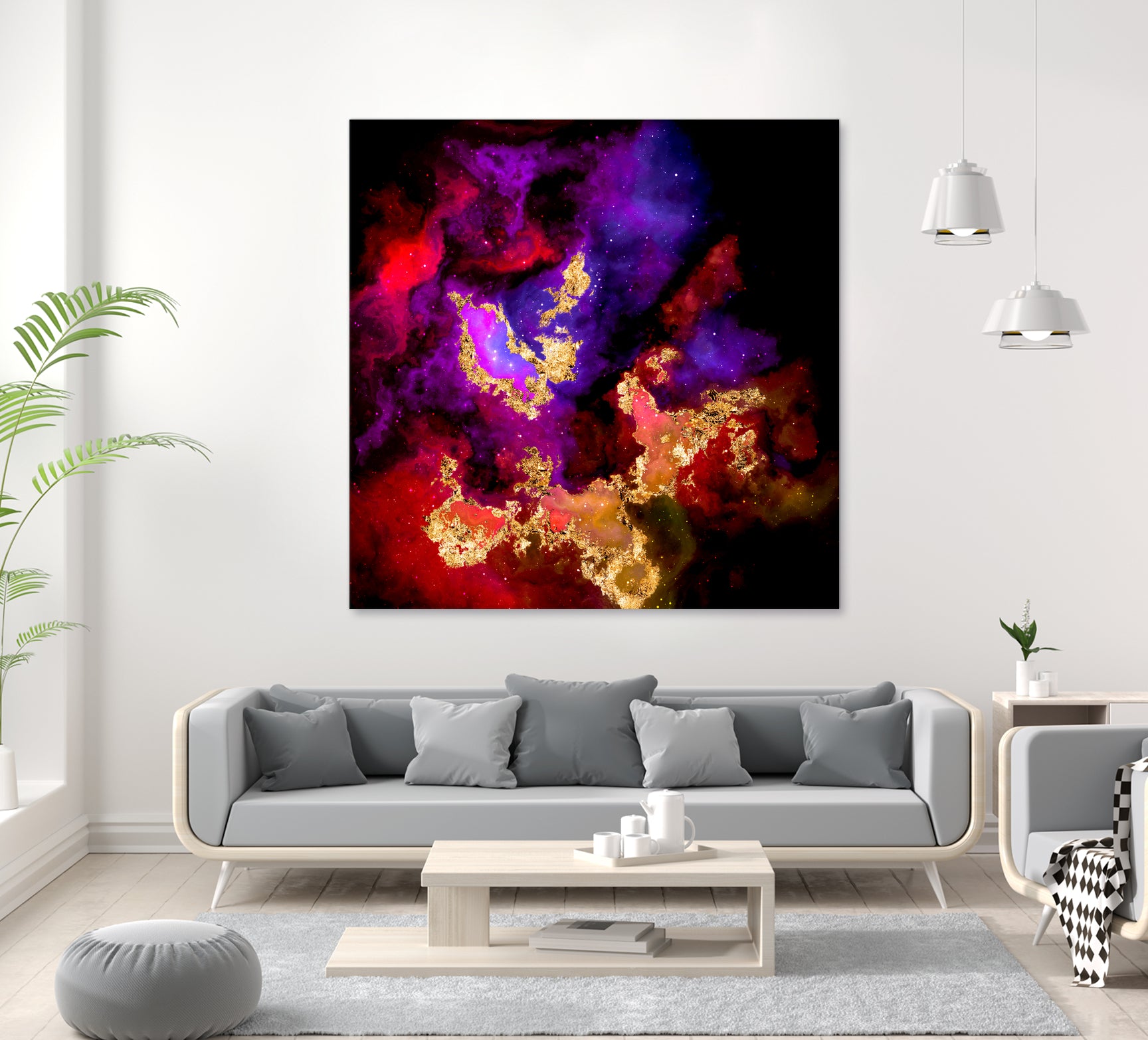 100 Nebulas in Space 058 by Raul Andre Petrasanta on GIANT ART - red digital painting