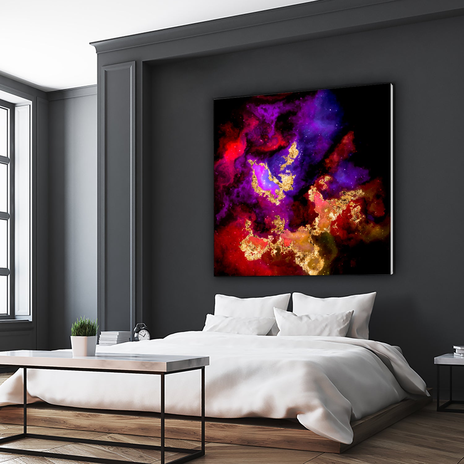 100 Nebulas in Space 058 by Raul Andre Petrasanta on GIANT ART - red digital painting