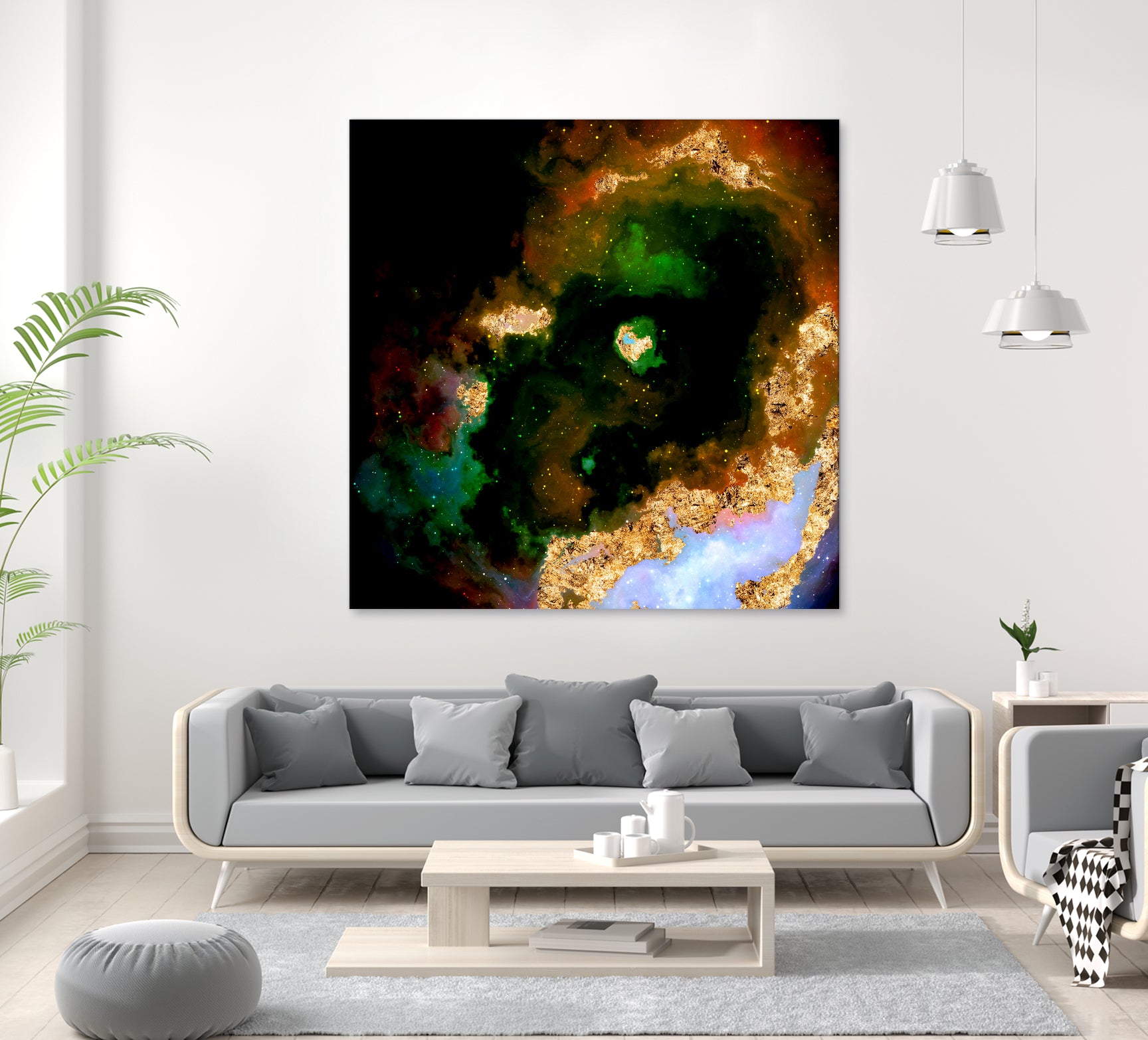 100 Nebulas in Space 079 by Raul Andre Petrasanta on GIANT ART - yellow digital painting