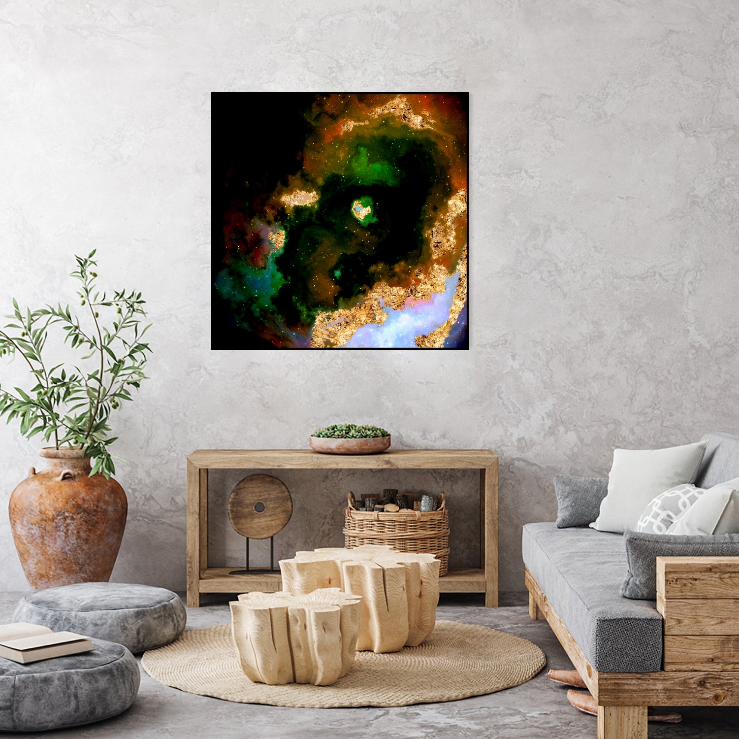 100 Nebulas in Space 079 by Raul Andre Petrasanta on GIANT ART - yellow digital painting