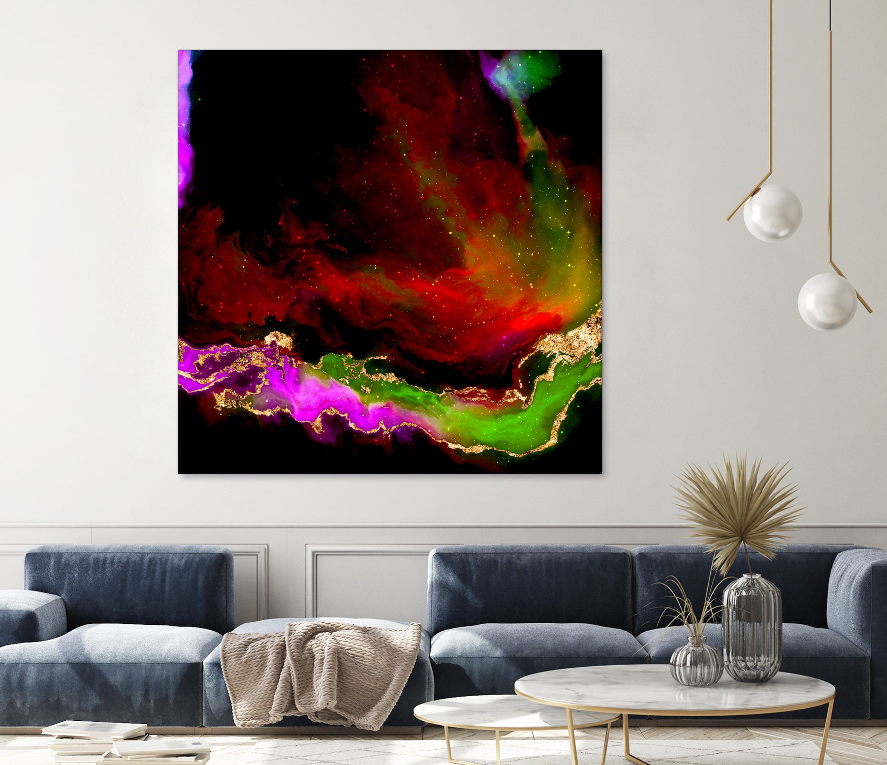 100 Nebulas in Space 120 by Raul Andre Petrasanta on GIANT ART - red digital painting