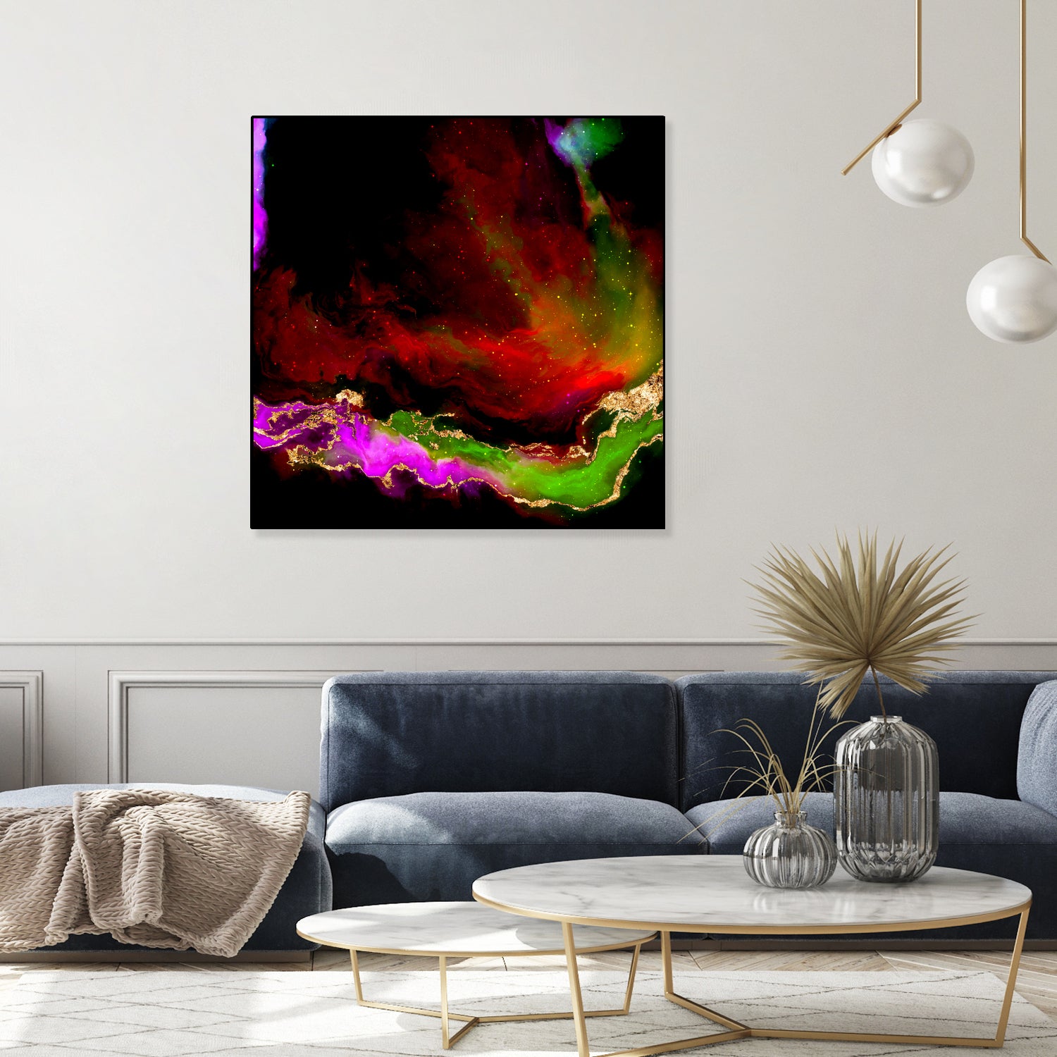 100 Nebulas in Space 120 by Raul Andre Petrasanta on GIANT ART - red digital painting