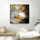 100 Nebulas in Space Black and White 010 by Raul Andre Petrasanta on GIANT ART - black digital painting