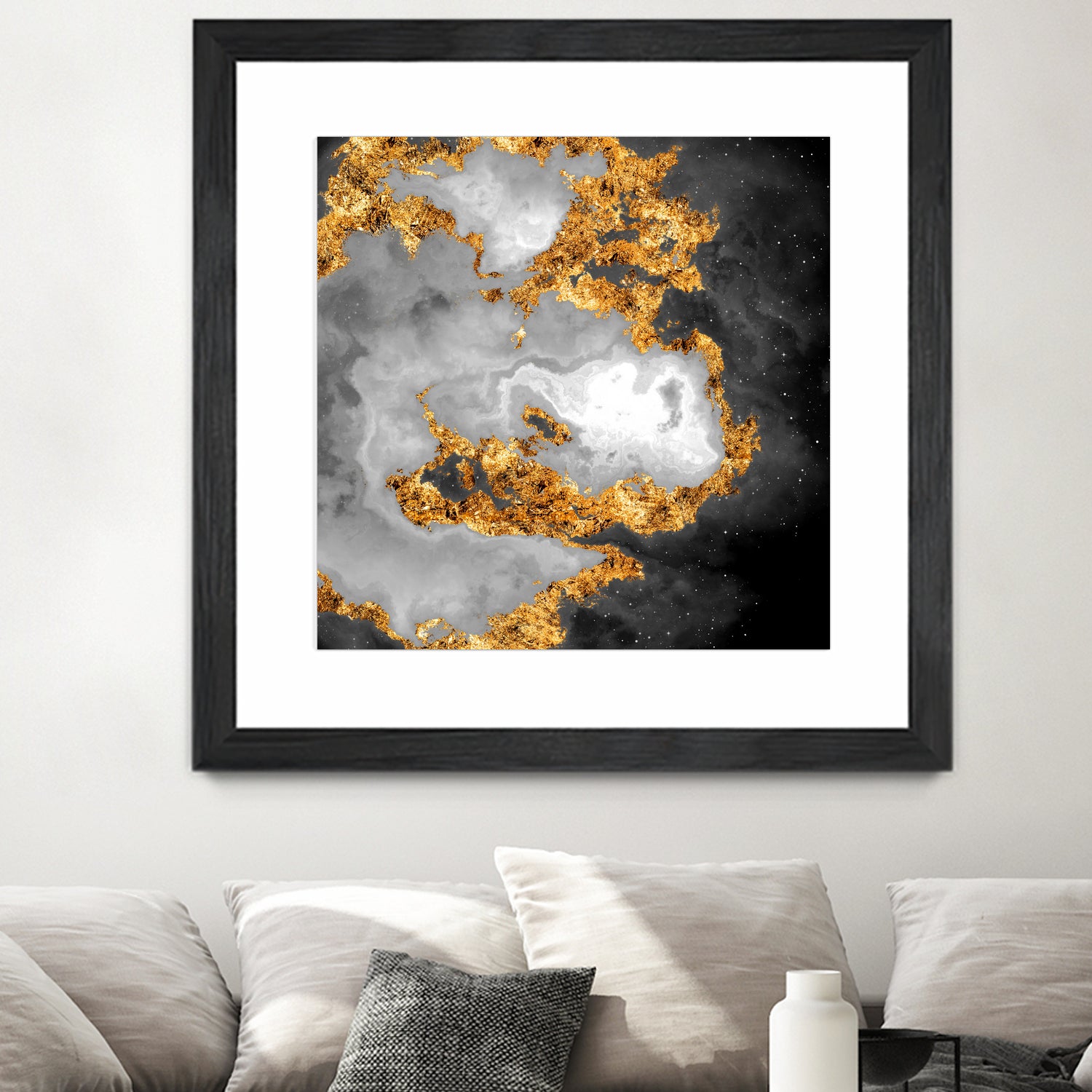 100 Nebulas in Space Black and White 010 by Raul Andre Petrasanta on GIANT ART - black digital painting