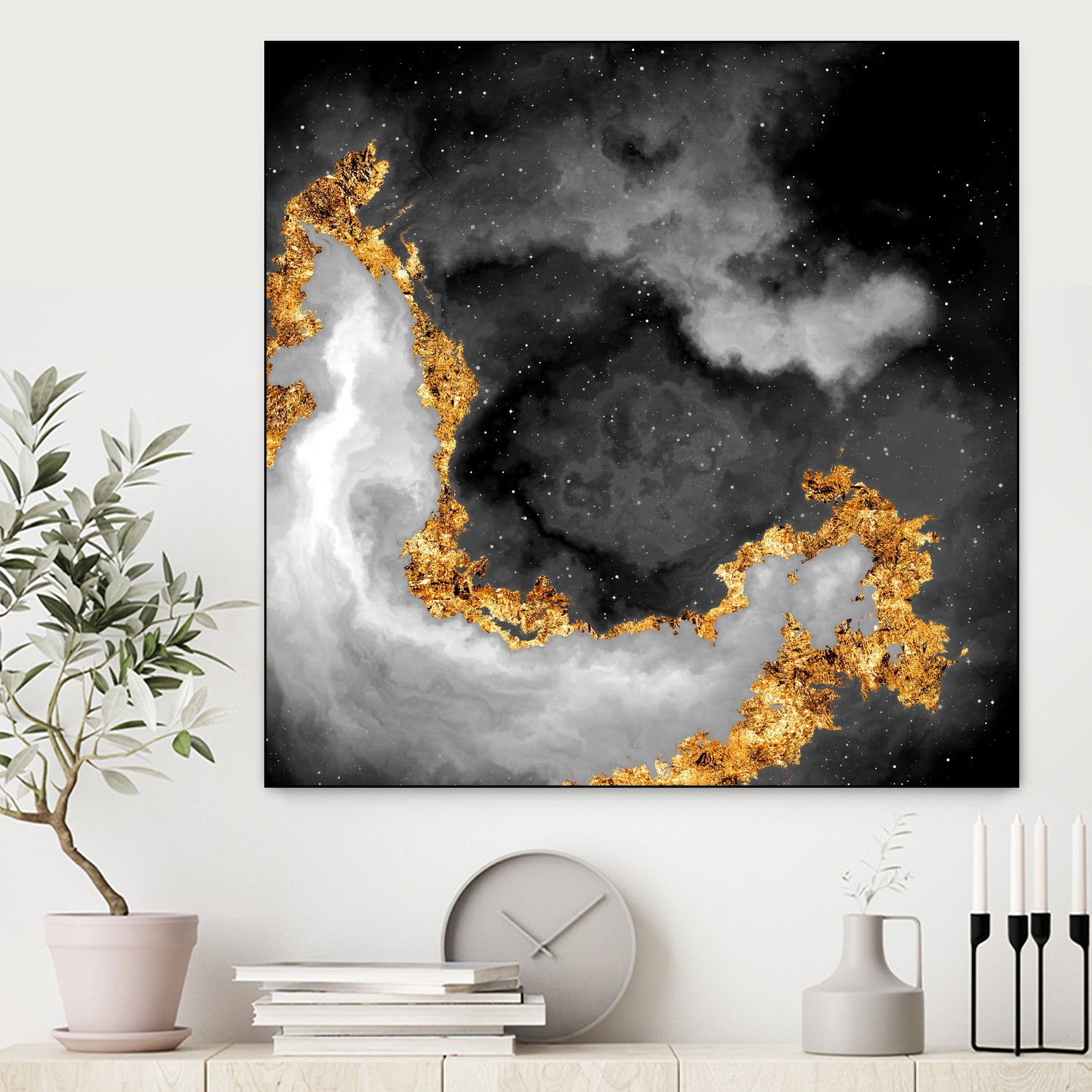 100 Nebulas in Space Black and White 069 by Raul Andre Petrasanta on GIANT ART - black digital painting