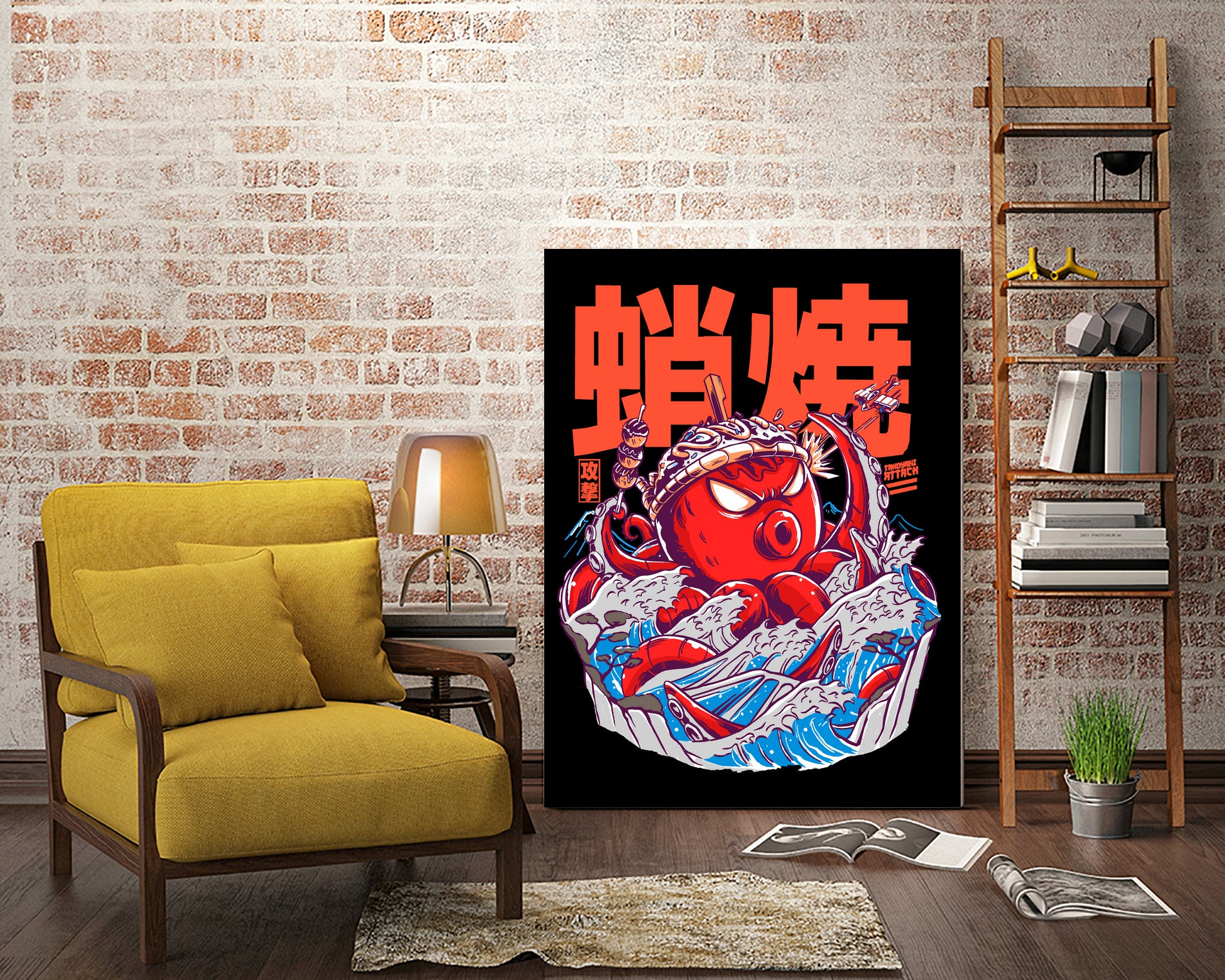 TAKOYAKI ATTACK by Sean R Porter on GIANT ART - black vector illustration