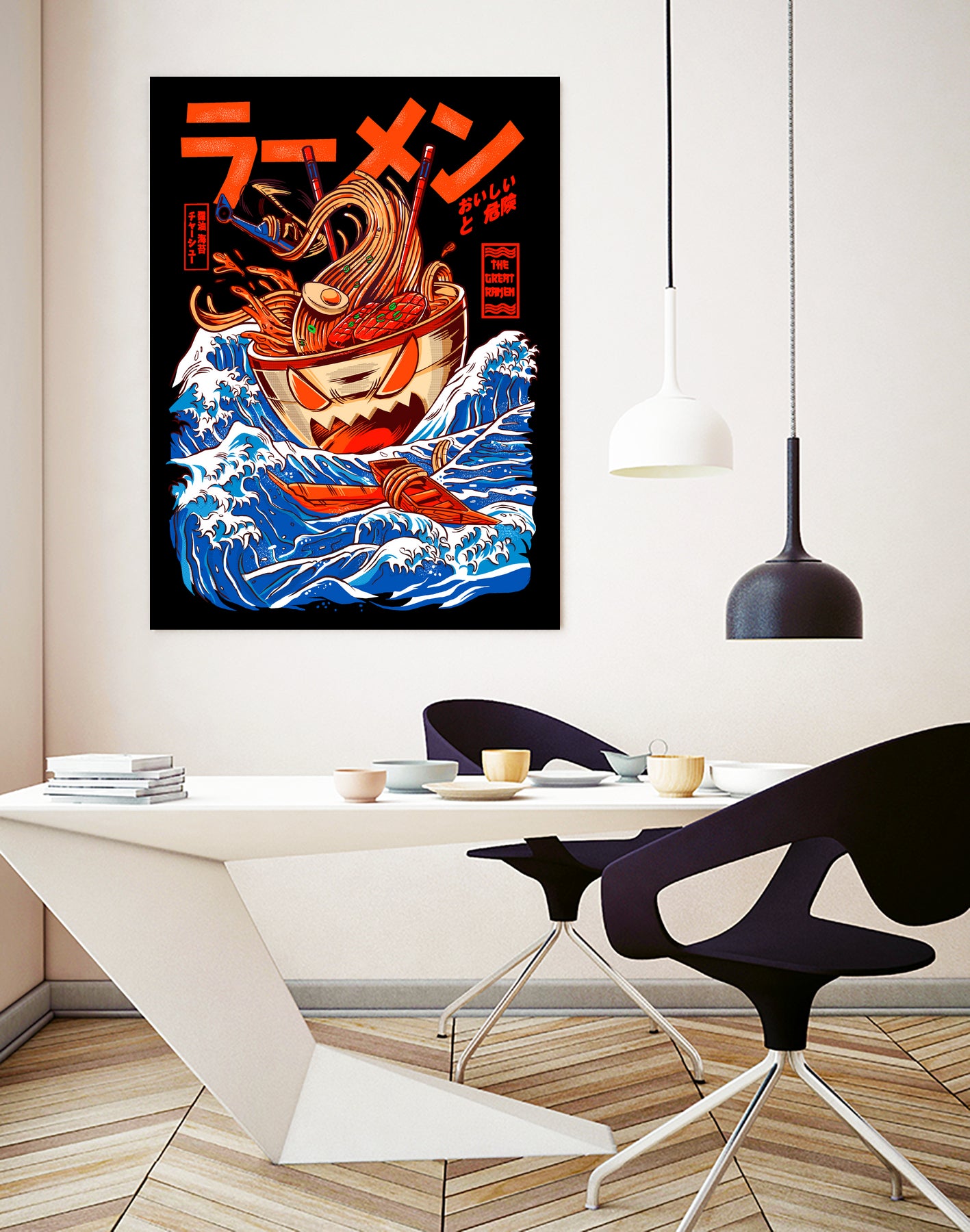 THE GREAT RAMEN OFF KANAGA by Sean R Porter on GIANT ART - white digital drawing