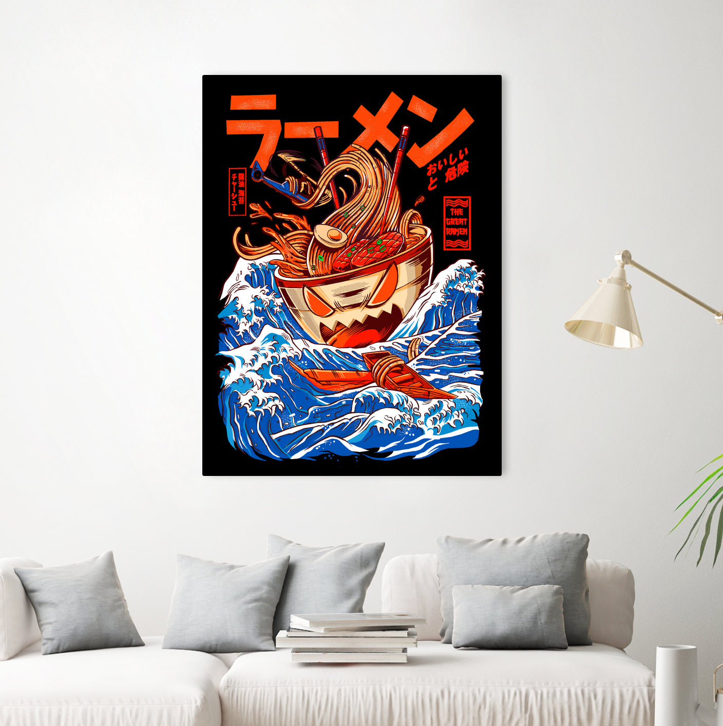 THE GREAT RAMEN OFF KANAGA by Sean R Porter on GIANT ART - white digital drawing