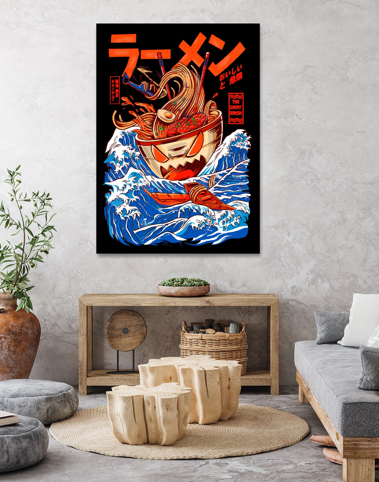 THE GREAT RAMEN OFF KANAGA by Sean R Porter on GIANT ART - white digital drawing