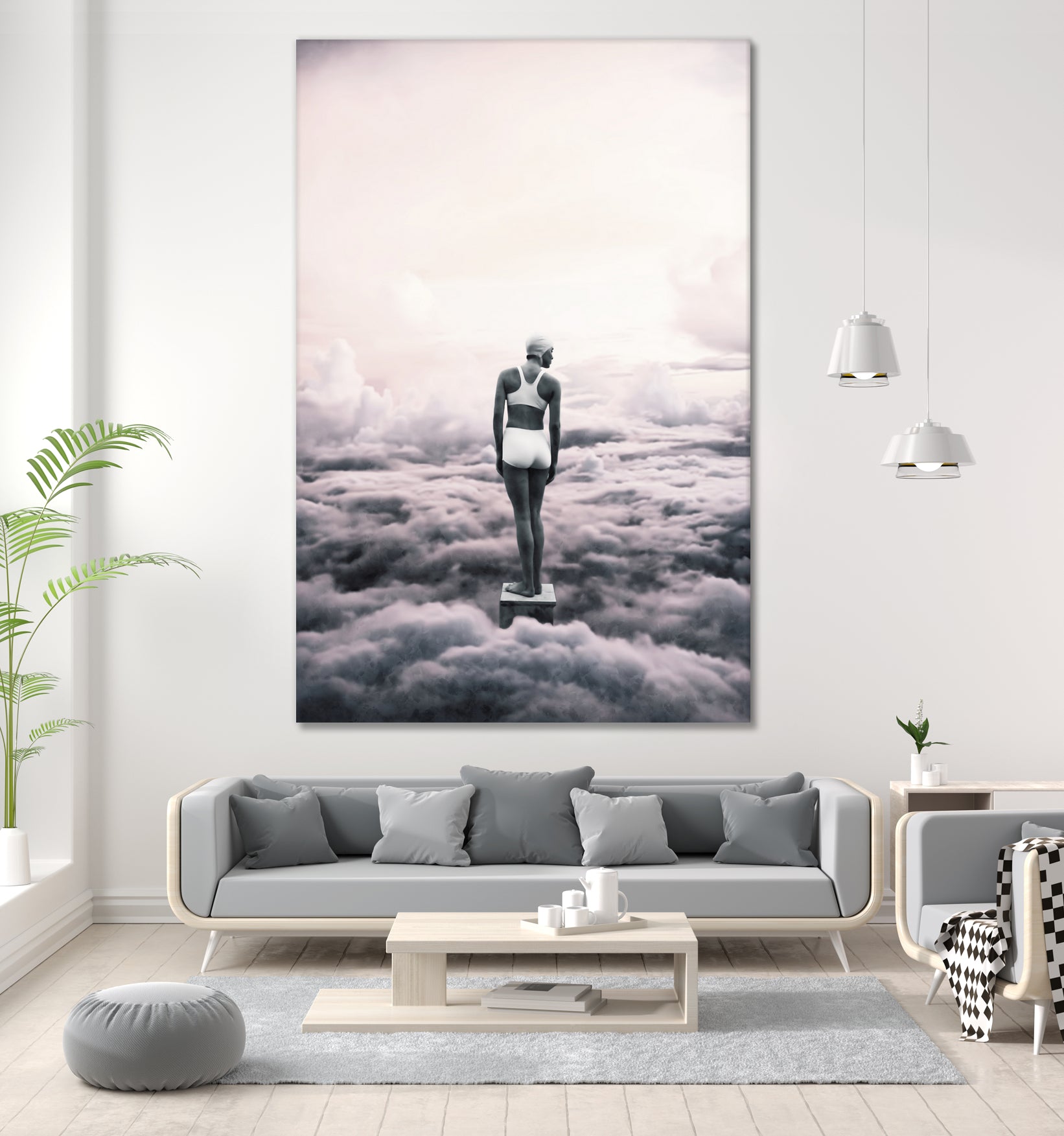 Ready to dive ... by Menelaos Trompoukis on GIANT ART - pink digital painting