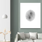 Mid Century Modern Geometric Abstract Circle Line Drawing by Janine Aykens on GIANT ART - gray mixed media