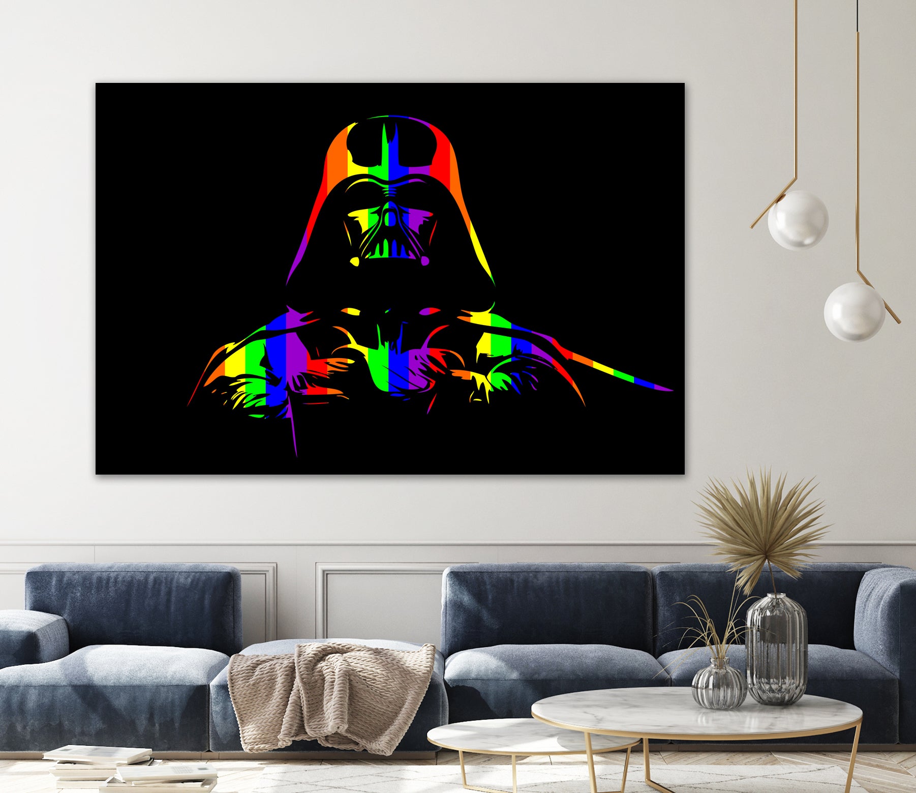 Gay Pride Darth Vader | Pop Art by William Cuccio on GIANT ART - black digital painting