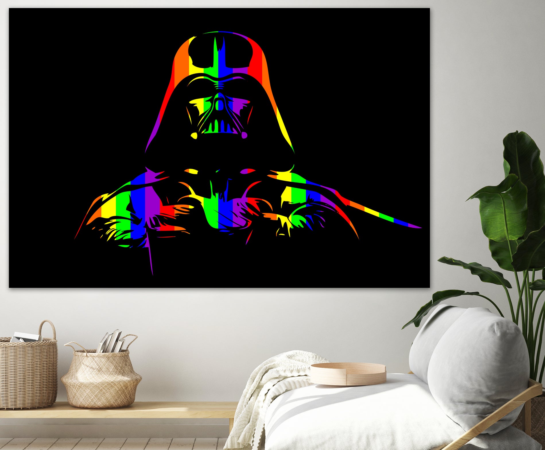 Gay Pride Darth Vader | Pop Art by William Cuccio on GIANT ART - black digital painting