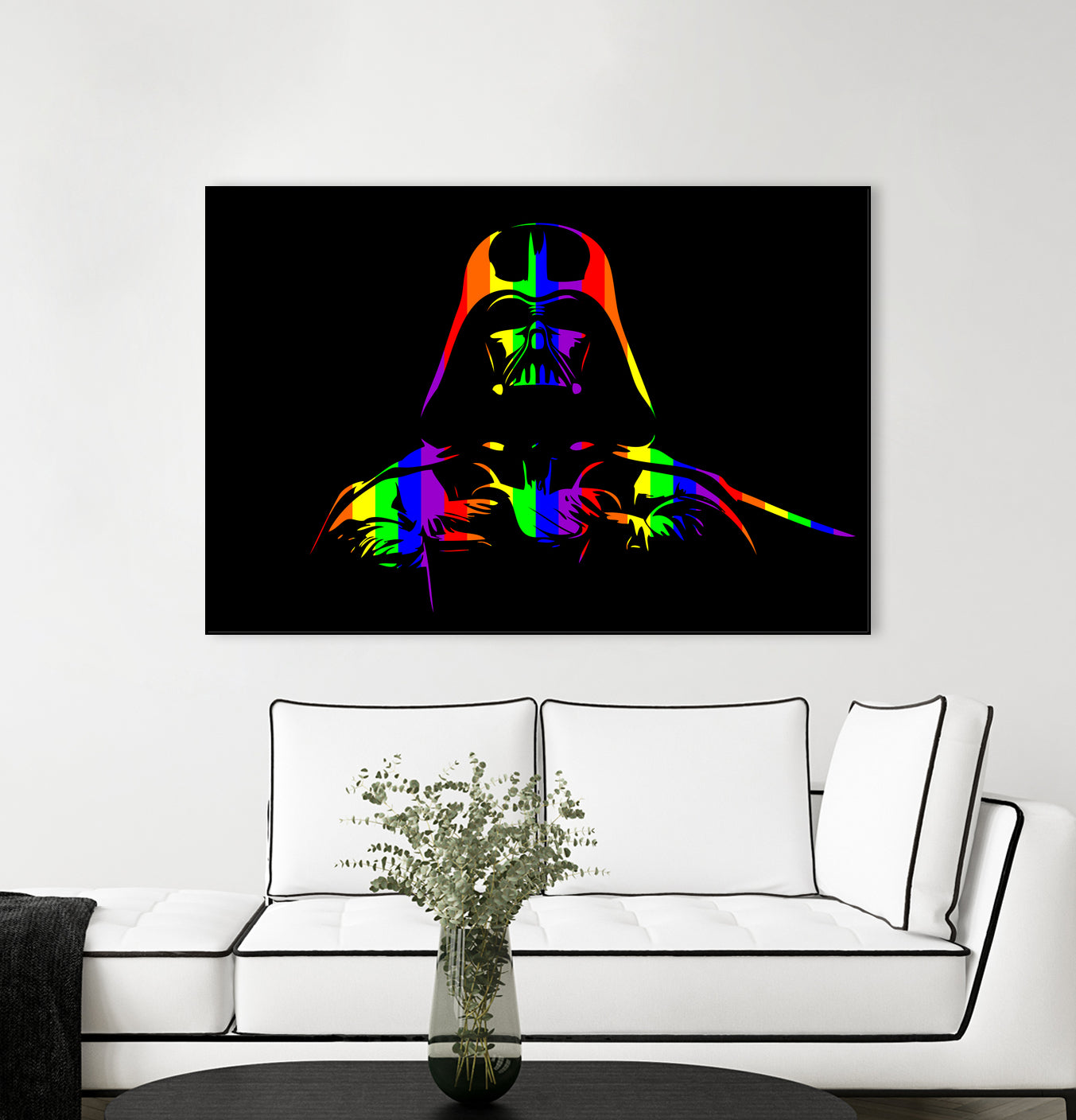 Gay Pride Darth Vader | Pop Art by William Cuccio on GIANT ART - black digital painting