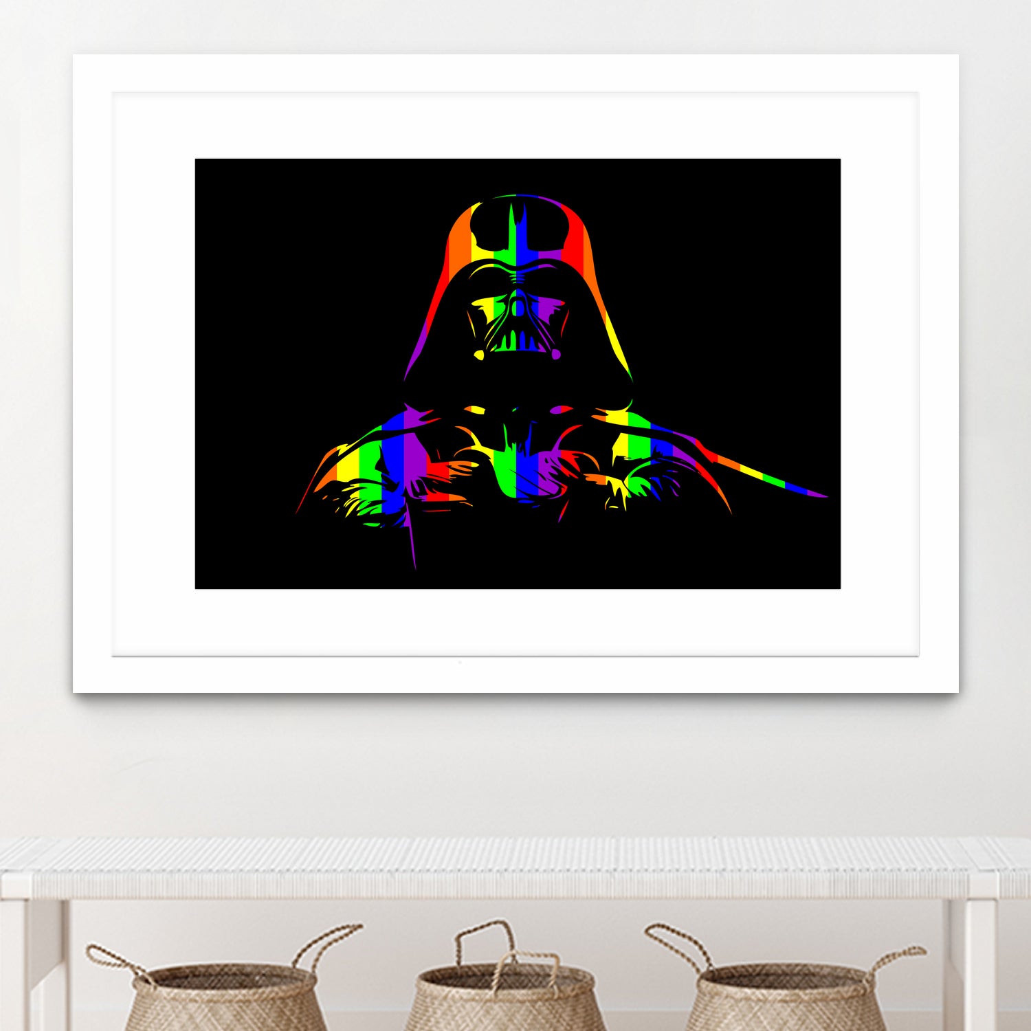 Gay Pride Darth Vader | Pop Art by William Cuccio on GIANT ART - black digital painting