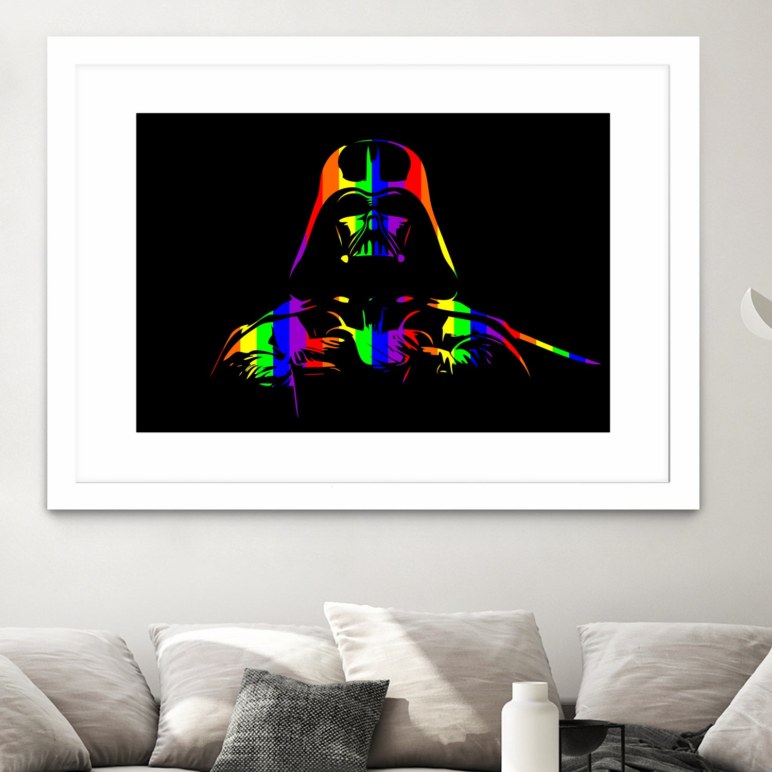 Gay Pride Darth Vader | Pop Art by William Cuccio on GIANT ART - black digital painting