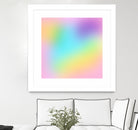 Soft Pastel Rainbow Gradient by Kelsey Lovelle on GIANT ART - blue digital painting