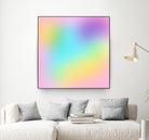 Soft Pastel Rainbow Gradient by Kelsey Lovelle on GIANT ART - blue digital painting