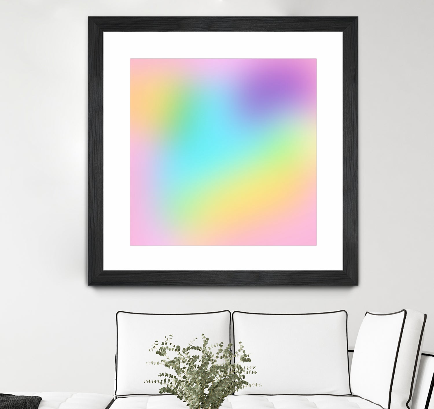 Soft Pastel Rainbow Gradient by Kelsey Lovelle on GIANT ART - blue digital painting