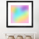 Soft Pastel Rainbow Gradient by Kelsey Lovelle on GIANT ART - blue digital painting