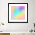 Soft Pastel Rainbow Gradient by Kelsey Lovelle on GIANT ART - blue digital painting