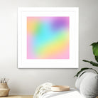 Soft Pastel Rainbow Gradient by Kelsey Lovelle on GIANT ART - blue digital painting