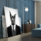 Black dog portrait ... by Menelaos Trompoukis on GIANT ART - white digital painting