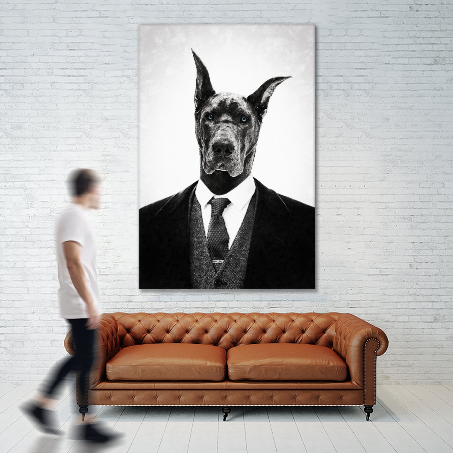 Black dog portrait ... by Menelaos Trompoukis on GIANT ART - white digital painting