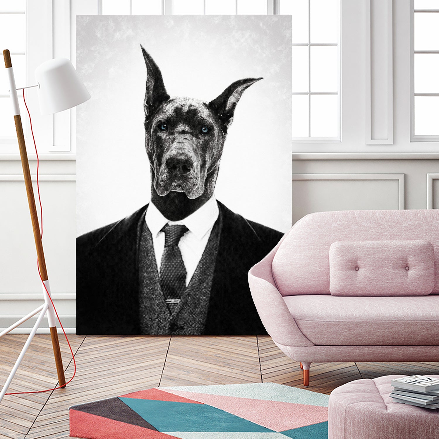 Black dog portrait ... by Menelaos Trompoukis on GIANT ART - white digital painting