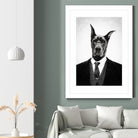 Black dog portrait ... by Menelaos Trompoukis on GIANT ART - white digital painting