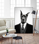 Black dog portrait ... by Menelaos Trompoukis on GIANT ART - white digital painting