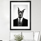 Black dog portrait ... by Menelaos Trompoukis on GIANT ART - white digital painting