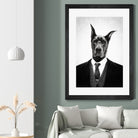 Black dog portrait ... by Menelaos Trompoukis on GIANT ART - white digital painting