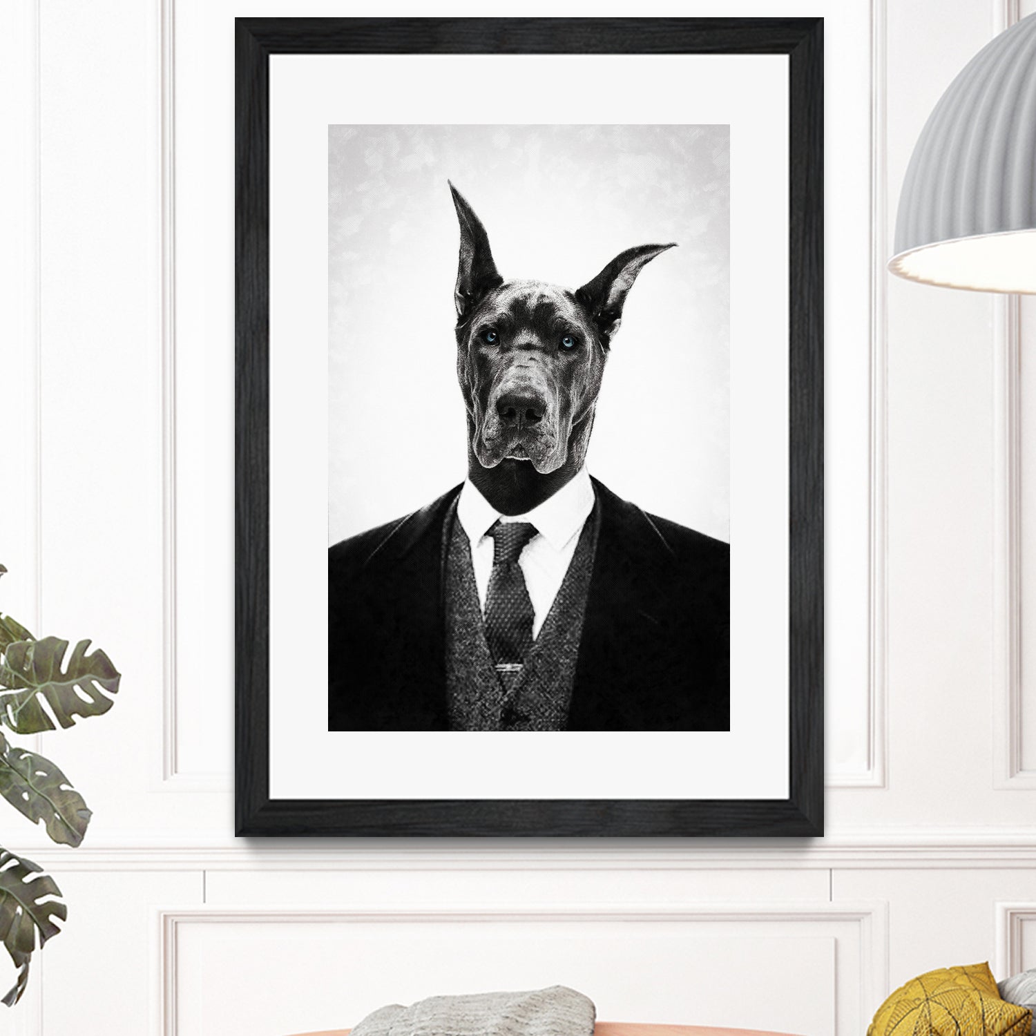 Black dog portrait ... by Menelaos Trompoukis on GIANT ART - white digital painting