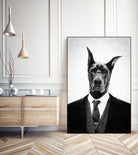 Black dog portrait ... by Menelaos Trompoukis on GIANT ART - white digital painting