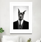 Black dog portrait ... by Menelaos Trompoukis on GIANT ART - white digital painting