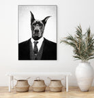 Black dog portrait ... by Menelaos Trompoukis on GIANT ART - white digital painting