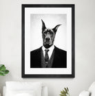 Black dog portrait ... by Menelaos Trompoukis on GIANT ART - white digital painting