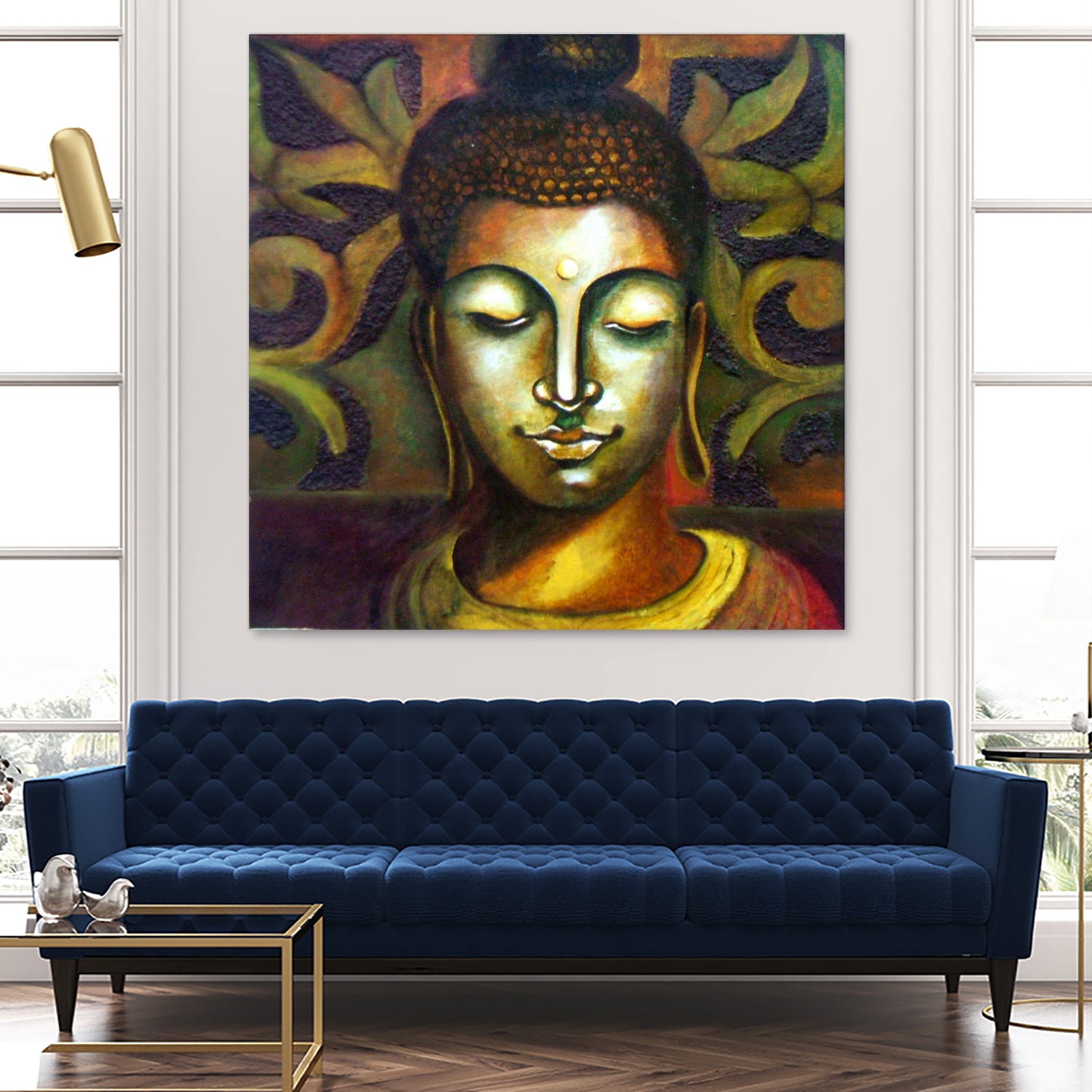 Lord Buddha by Neeraj Mrs Parswal on GIANT ART - brown mixed media