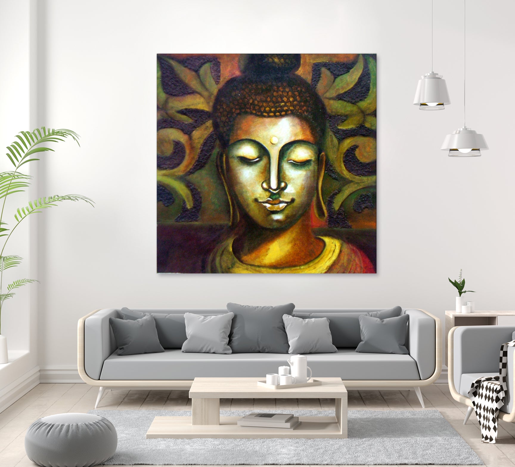 Lord Buddha by Neeraj Mrs Parswal on GIANT ART - brown mixed media