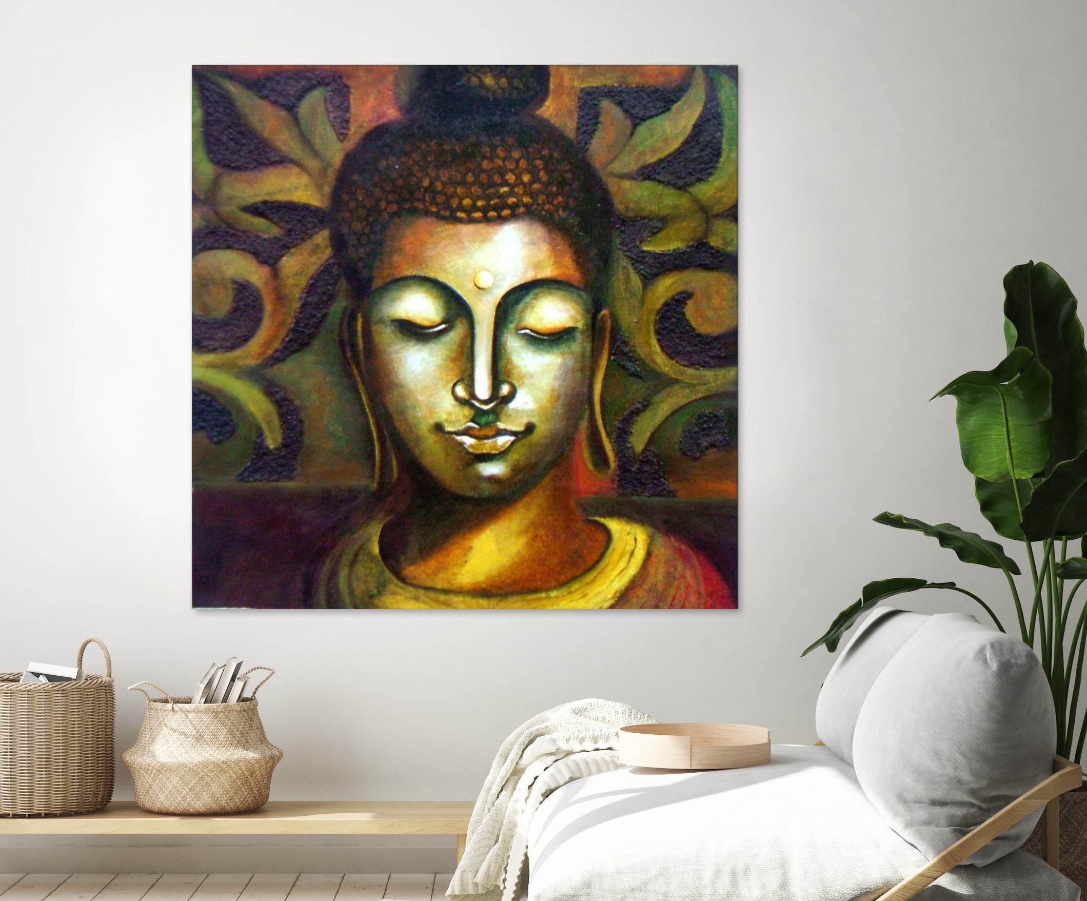 Lord Buddha by Neeraj Mrs Parswal on GIANT ART - brown mixed media