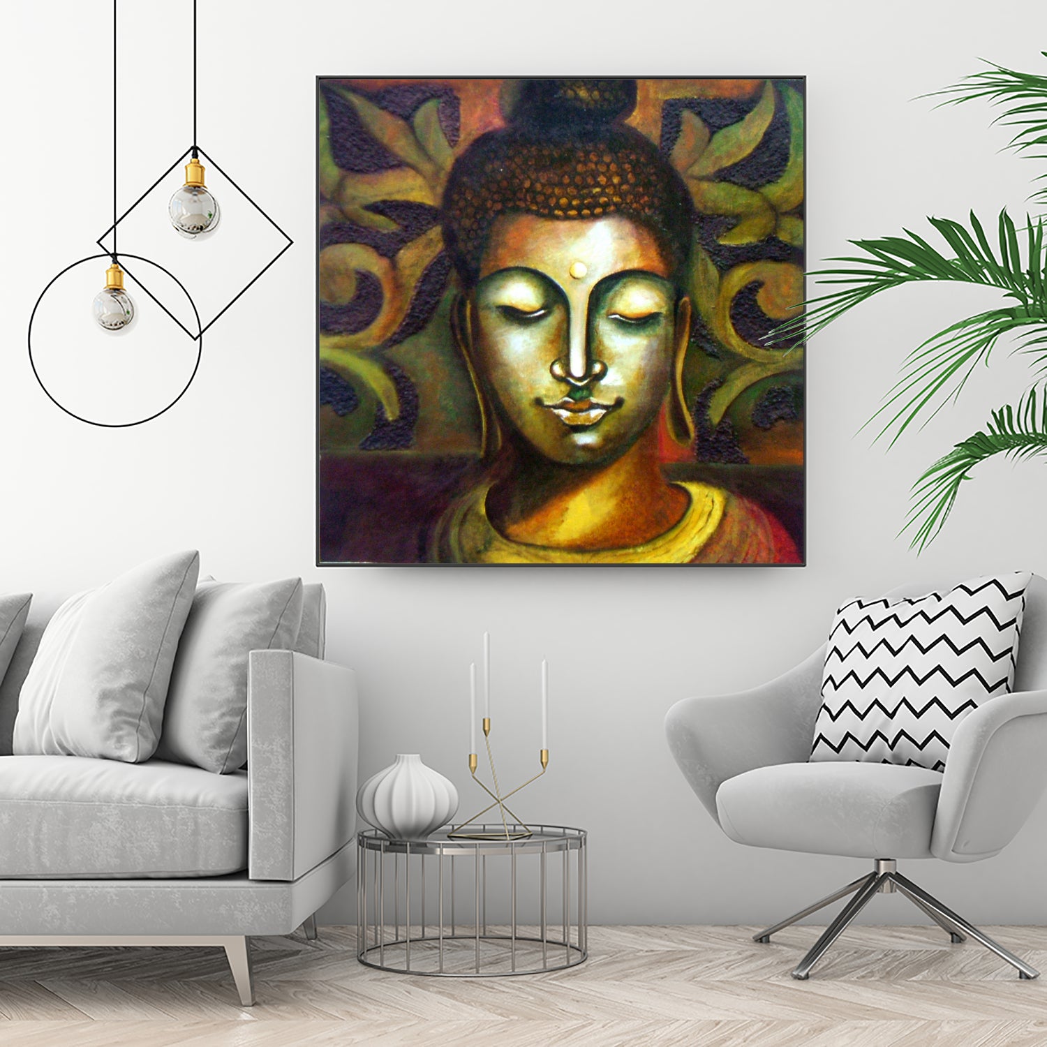 Lord Buddha by Neeraj Mrs Parswal on GIANT ART - brown mixed media